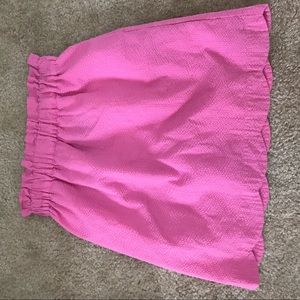 Lauren James Scalloped Solid Seersucker Skirt